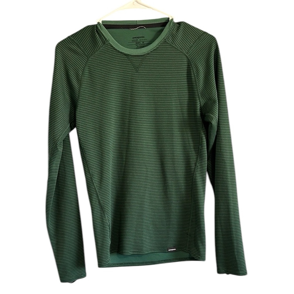 Patagonia Men's Green Striped Shirt
